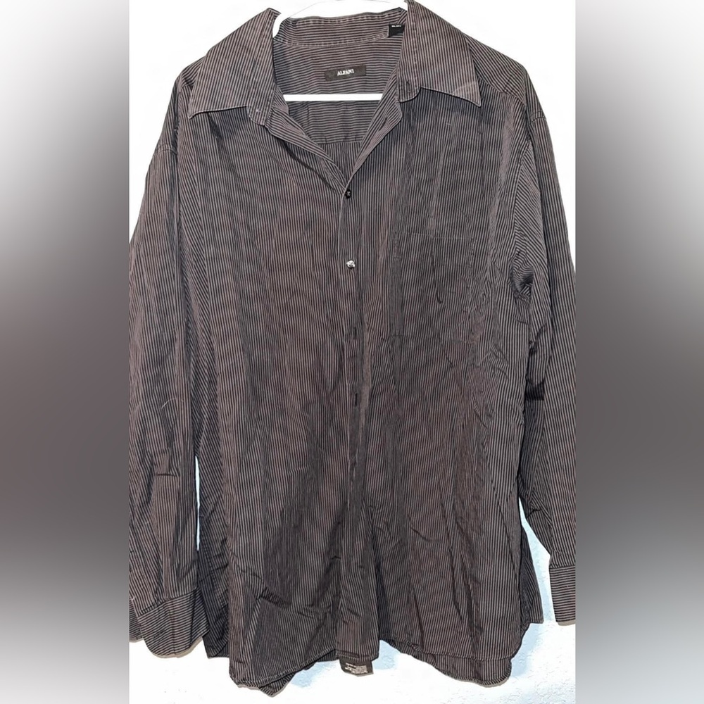 Alfani Men's Black and Gray Pinstripe Shirt Jacket